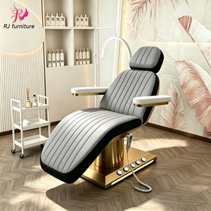 เตียงนวดไฟฟ้า RJ Furniture หุ้มหนัง PU ปรับได้ 3 มอเตอร์ พร้อมพนักพิงศีรษะในตัว ดีไซน์ร่วมสมัย - Product Image 1