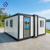 Casa Contenedor Prefabricada Expandible de 20 y 40 Pies, Lista para Enviar, con 1, 2, 3, 4 o 5 Dormitorios, Plegable, Portátil