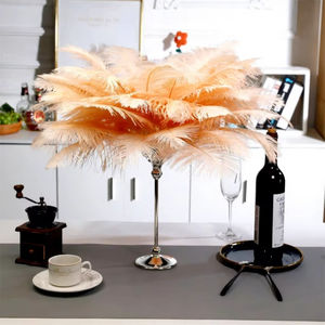 50-60cm 대량 흰색 타조 깃털 장식품, 센터피스, 파티 축제 장식, 대형 꽃 램프 공예 및 꽃병 장식용 - Product Image 2