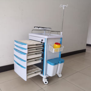 EUR Chariot d'urgence PET de super qualité Offre Spéciale ABS Chariot d'anesthésie Chariot d'hôpital Fournitures - Product Image 3