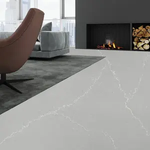 HIC แผ่นควอทซ์สีเทากันน้ำกันลื่นแผ่นใหญ่สำหรับวางบนเคาน์เตอร์บ้านทำจาก93% ธรรมชาติ - Product Image 3