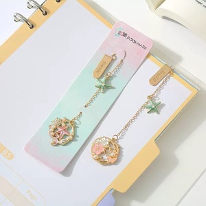 Marcapáginas de Metal Personalizado con Borla, Estrella de Mar Esmaltada, Concha y Perla, <span class=keywords><strong>Marcador</strong></span> de Páginas para Mujeres y Niñas, Regalo de Lectura, Papelería Estética - Product Image 2