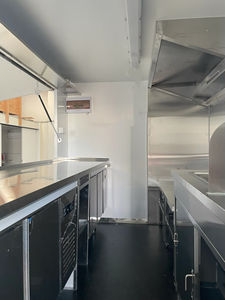 Carrito de Bebidas, Helados, Jugos Recién Exprimidos, Carrito de Catering Móvil de Acero Inoxidable con 4 Ruedas para Estación de Metro y Zona Peatonal - Product Image 5