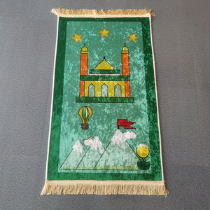 Tapis de prière interactif en polyester brodé pour cadeau islamique Ramadan pour petits enfants musulmans - Product Image 2