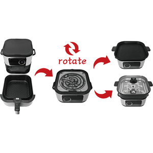 Nouvelle Friteuse à Air Rotative 2-en-1 6L <span class=keywords><strong>Four</strong></span> Électrique Sans Huile Freidora De Aire Contrôle Numérique Intelligent Écran Tactile Cuisinière Moderne - Product Image 4