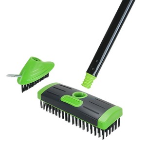 3-in-1 Telescopic Steel Wire Weeding Brush Interchangeable Heads Patio Tile Gap Moss <b>Weed</b> Cleaning Garden <b>Tool</b> Kit - Product Image 1