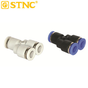 STNC Ventes chaudes Série YPY Couleur gris blanc Union Y Push in One Touch Raccord rapide pour pièces pneumatiques - Product Image 5
