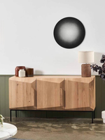 Commode en bois de luxe léger pour salon, avec panneaux décoratifs, style antique rétro, rangement personnalisable