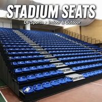 Système de sièges rétractables DF Sports pour événements en intérieur, gradins fixes, tribunes télescopiques électriques, sièges de stade