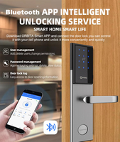 Serrure Intelligente Orbita Security : Code, Carte Numérique, Bluetooth, Sans Clé, pour Hôtels et Appartements – Serrure à Mortaise Intelligente