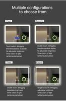 Cermin LED Kamar Mandi Desain Baru IP44 Sensor Sentuh Bluetooth Cermin Pintar