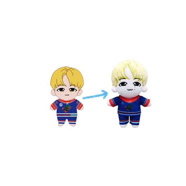 20 cm 8 Inch Custom Toy Kpop Idol With Sports Suit Fancy Hair Style Plush Doll
