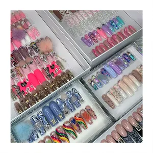 Top 1 Artificial Nail Tips Supplier Marble Nail Art Design Customized Package False Nails Long Lasting Private Label Press On N