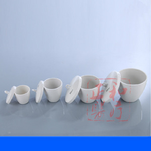 Crisol de cerámica con tapa para experimentos químicos, 20ml, 30ml, 50ml, 100ml - Product Image 1
