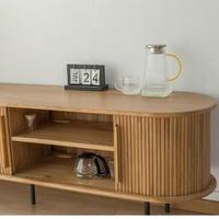 Meuble TV moderne avec prise électrique, console multimédia avec portes coulissantes pour téléviseurs de 65 pouces et plus, étagères réglables, salon et chambre à coucher