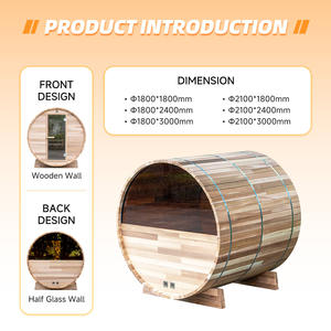 Sauna en bois de cèdre rouge Coasts 2026 avec chauffage électrique pour spa extérieur, villa, capacité de 2 à 8 personnes - Product Image 2