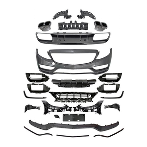 Kit de conversion de carrosserie pour <span class=keywords><strong>Mercedes</strong></span>-Benz Classe C W205 (version tardive) vers <span class=keywords><strong>Mercedes</strong></span>-Benz <span class=keywords><strong>C63</strong></span> <span class=keywords><strong>AMG</strong></span> 2019- : Grille centrale de pare-chocs avant et arrière - <span class=keywords><strong>Prix</strong></span> de gros - Product Image 2