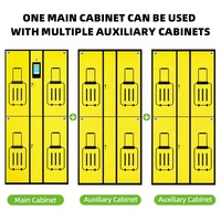 XinJu - Casillero para Monedas de Alta Resistencia, Gabinete de Almacenamiento de Equipaje de Acero Duradero, Casillero Antivandálico para Gimnasio, Biblioteca, Centro Comercial