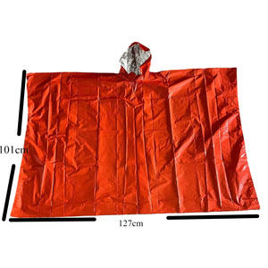 Poncho de pluie de survie Couverture d'espace en Mylar d'urgence Équipement de camping-Gardez la chaleur du corps Poncho de pluie pour les kits de survie Camping - Product Image 3