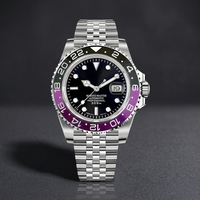 Montre classique de sport pour plongée, analogique, boîtier en acier inoxydable, logo S, résistante à l'eau, bracelet de 20 mm pour mouvement NH35, montre pour homme MOD