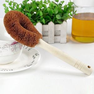 Brosse à vaisselle de cuisine en bois avec poils de coco, personnalisable, vente en gros, nouveau produit - Product Image 5