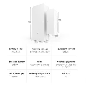 Sonoff DW2-Wi-Fi สมาร์ทเบรกเกอร์เซ็นเซอร์หน้าต่างประตูไร้สาย - Product Image 3