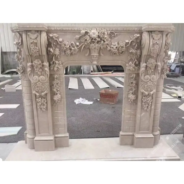 Marble Surround Fireplace Indoor with Frame Fancy Antique Shabby Chic Mantel Uk White Hotel 3 Years Traditional Insert CN;FUJ