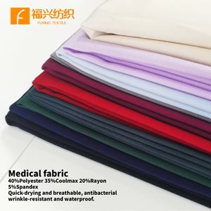 Anti bakterielles CoolMax Medical Uniform gewebe 72% Polyester 21% Rayon 7% Spandex 4-Wege-Stretch-Twill-medizinisches Peeling gewebe - Product Image 2