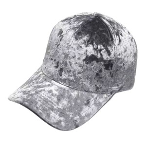 Gorra de béisbol de terciopelo dorado de color sólido con logotipo personalizado al por mayor, gorras de camionero de terciopelo de color sólido a la moda para mujer para exteriores - Product Image 4