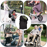 Sac de rangement de voyage pour poussettes, sac de transport pour poussette imperméable en Oxford pour les voyages en avion