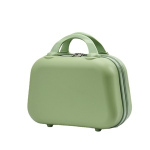 <b>Mini</b> Cosmetic Case 14-Inch ABS Zipper Portable Travel <b>Storage</b> <b>Box</b> Solid Color Business Travel Use - Product Image 5