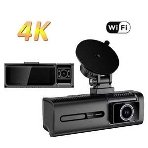 Caméra embarquée de voiture J12 4K <span class=keywords><strong>3</strong></span>,16 pouces IPS 5G WiFi avec vision nocturne avant/arrière, enregistrement en boucle, écran, enregistreur vidéo avec <span class=keywords><strong>3</strong></span> caméras, boîte noire - Product Image 2