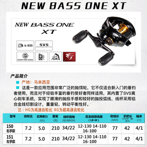   รอกเบทคาสติ้ง Bass One Xt อัตราทดเกียร์ 7.2:1 ตัวเรือนอะลูมิเนียมอัลลอยด์ สำหรับตกปลาในน้ำจืดและน้ำเค็ม - Product Image 4