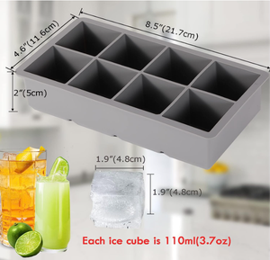 Nóng bán <span class=keywords><strong>Silicone</strong></span> khuôn sản xuất 8-lỗ lớn <span class=keywords><strong>Silicone</strong></span> Maker khuôn <span class=keywords><strong>mini</strong></span> <span class=keywords><strong>Silicone</strong></span> <span class=keywords><strong>Ice</strong></span> <span class=keywords><strong>Cube</strong></span> khay - Product Image 3
