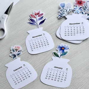 2025 Tùy Chỉnh In Ấn Và Cắt 3D Sáng Tạo Tự Làm Bình Hoa Sắp Xếp Máy Tính Để Bàn Trang Trí Mini Hoa Bàn Lịch - Product Image 5