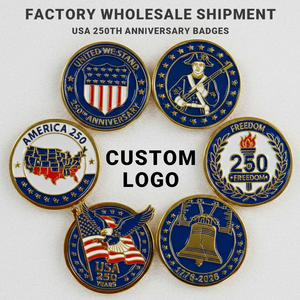 Bold America Spirit Legacy 250 aniversario moderno decorativo elegante patriótico colector único personalizado esmalte recuerdo pines - Product Image 1