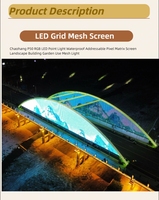 Écran LED en maille 1000x1000mm, panneau modulaire RVB flexible, affichage étanche IP67, HDR10+, angle de vision 360°, assemblage rapide par visage à visage