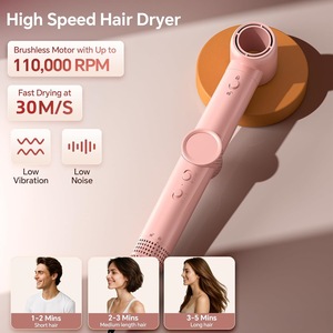 Multi Styler Hair Dryer With 5 In 1 Attachments Pink Dual Channel Airflow Fast Heating Negative Ion Constant Temperature - Product Image 2
