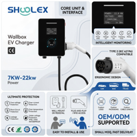 Estación de Carga para Vehículos Eléctricos Wallbox de 7kW/22kW con Protección IP54 a Prueba de Agua, Precio de Fábrica al por Mayor