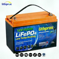 Batería LiFePO4 de 12V 150AH con Calefacción para Bajas Temperaturas, Bluetooth, Conector Anderson, para Carrito de Golf, Mini, Gran Capacidad, Región Fría, Salida Estable
