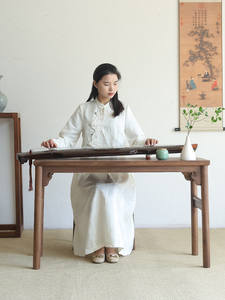 <span class=keywords><strong>Tavolo</strong></span> per Guqin in Legno Massello, Sgabello Professionale per <span class=keywords><strong>Cetra</strong></span>, Scrivania di Alta Qualità in Noce Nero per Calligrafia - Product Image 1