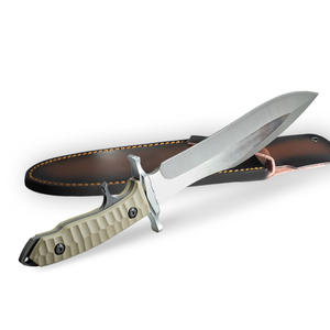 Couteaux d'extérieur en acier inoxydable et manche en caoutchouc Couteaux de poche et de chasse personnalisables OEM pour le camping, le bricolage et l'utilisation industrielle - Product Image 1