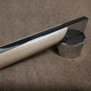 Luxury Leather Door Handle Door Lever Stainless Steel <strong>Wood</strong> <strong>Inlaid</strong> Handle - Product Image 3