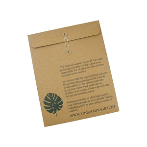 Custom Logo Luxury Kraft Paper <strong>Envelopes</strong> With <strong>Button</strong> <strong>String</strong> Closure Recycled Offset Printing for Greeting Cards - Product Image 5