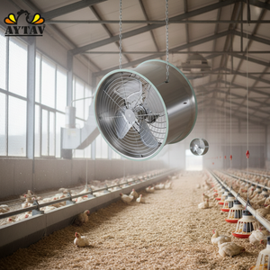 Ventilador de Circulación para Aves de Corral AYTAV, Motor de 0.37 kW, Aspas de Acero, Montaje Colgante, 560 mm, 380V/220V, 1 Año de Garantía, Uso Agrícola - Product Image 3