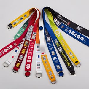 En gros, Lanière porte-badge détachable imprimée de marque de créateur avec boucle détachable, pour carte d'identité et porte-clés - Product Image 2