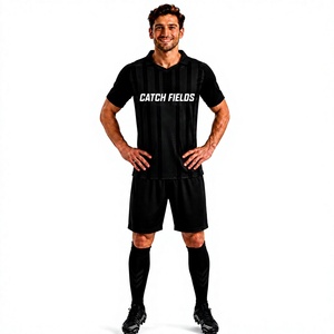 เสื้อฟุตบอลสำหรับทุกเพศเสื้อเจอร์ซีย์ย้อนยุคเสื้อฟุตบอลสำหรับฝึกแบบทีมแขนสั้นผ้าโพลีเอสเตอร์100% ประเทศไทย - Product Image 1