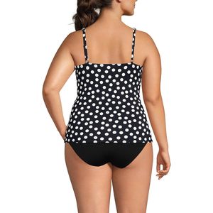 ชุดว่ายน้ำผู้หญิงแบบ Tankini ทนคลอรีน คอวี ผ้ายืดโพลีเอสเตอร์ UPF50+ แบบไม่มีแขน - Product Image 2
