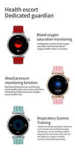 Montre connectée pour femmes, écran AMOLED 1,27 pouce, étanche IP67, appels Bluetooth, moniteur de fréquence cardiaque, boussole, calendrier - Product Image 6