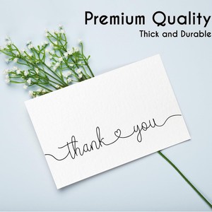 Bán buôn Trắng tối giản thiệp chúc mừng dán cảm ơn bạn gấp lưu ý thẻ Tạ Ơn phước lành thẻ wth phong bì - Product Image 5